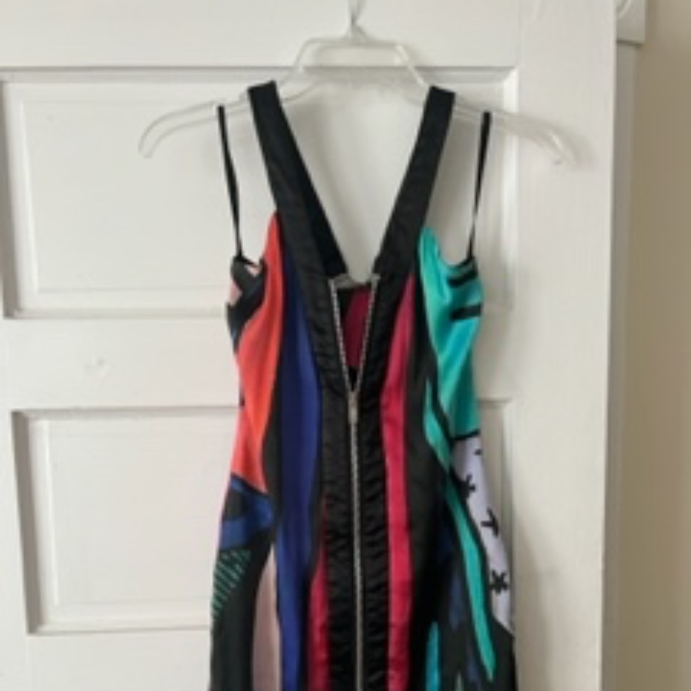Silk Modern art party dress